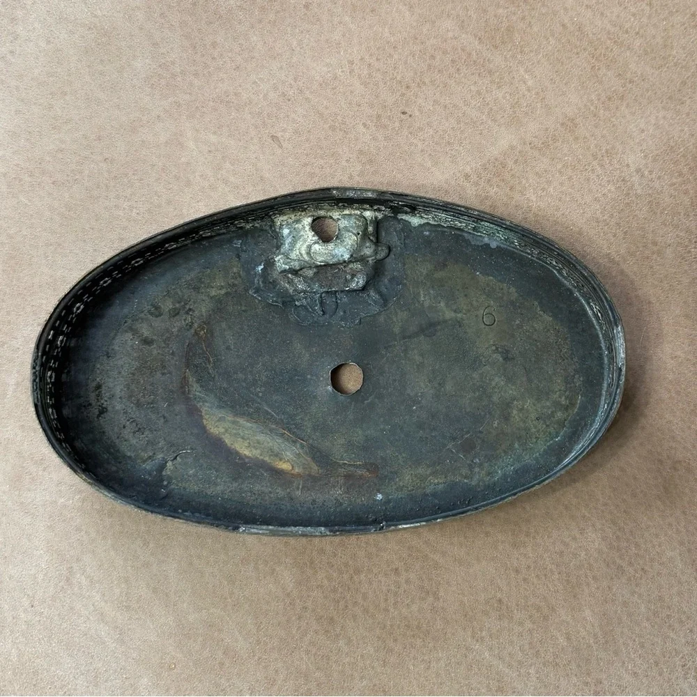 Vintage Metal Oval Tray